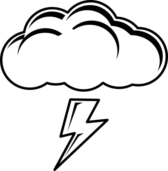 559x569 Lightning Cloud Clipart