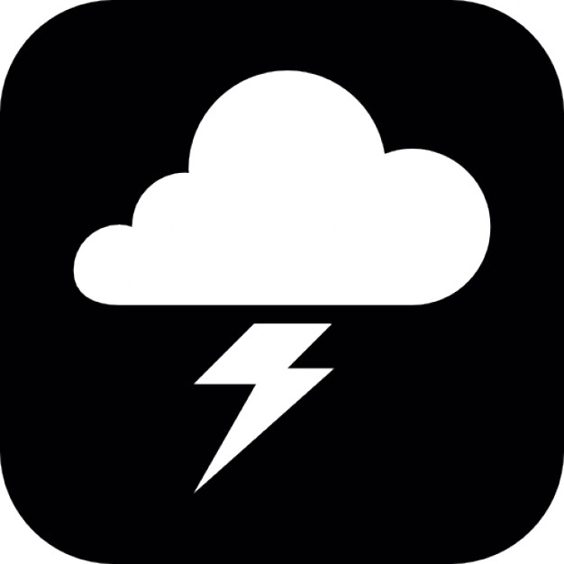 626x626 Cloud And Lightning Bolt Symbol Icons Free Download