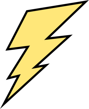 300x369 Yellow Lightning Bolt Clip Art