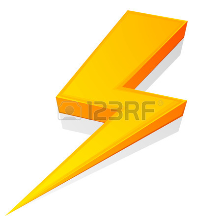 450x450 Vector Lightning Silhouette. Lightning Bolt Icon. Set Of Black