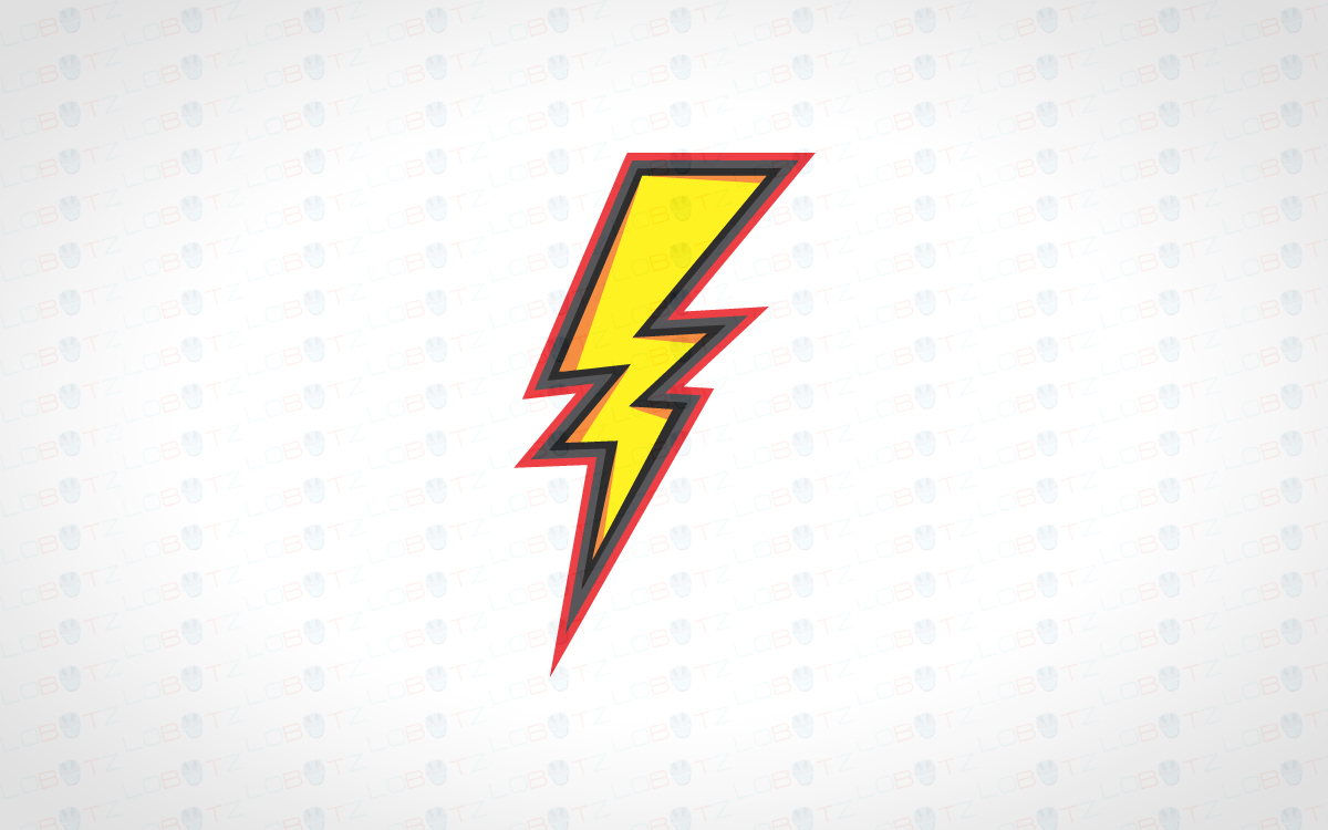 1200x750 Modern Amp Trendy Lightning Bolt Logo For Sale