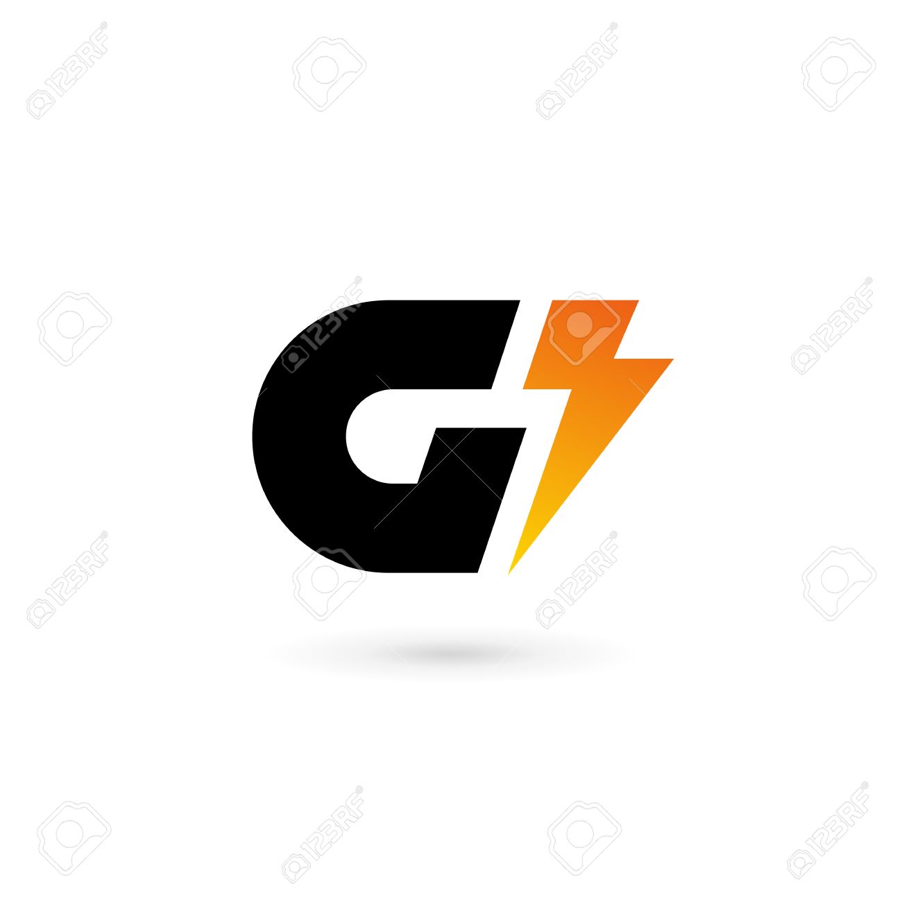 1300x1300 Orange Lightning Logo. Lightning Orange Logo