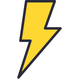 256x256 Lightning Bolt Icon Outline Filled