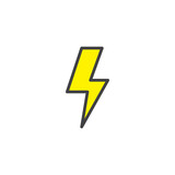 160x160 Lightning Bolt Line Icon, Outline Vector Sign, Linear Style