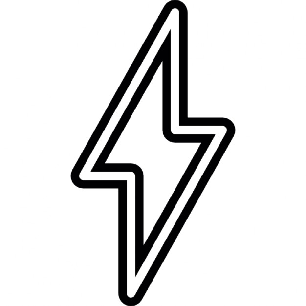 626x626 Lightning Bolt Outline Icons Free Download