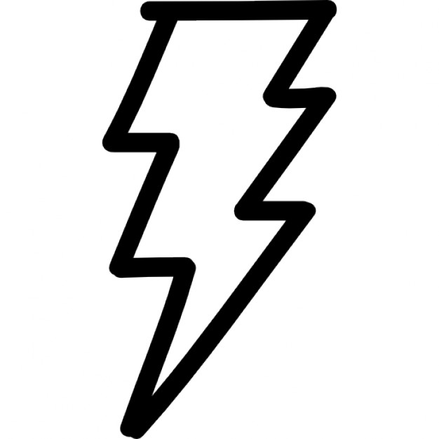 626x626 Thunder Bolt Hand Drawn Outline Icons Free Download