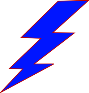 288x299 Blue Lightning Bolts 2 Clipart