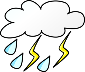 300x252 Cloud With Rain And Lightening Clip Art
