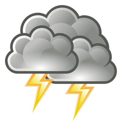 400x400 Lightning Clouds Clipart