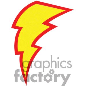 300x300 Royalty Free Yellow Lightning Bolt Clipart Image, Picture Art