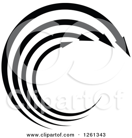 450x470 Curved Tribal Arrow Clipart Black And White