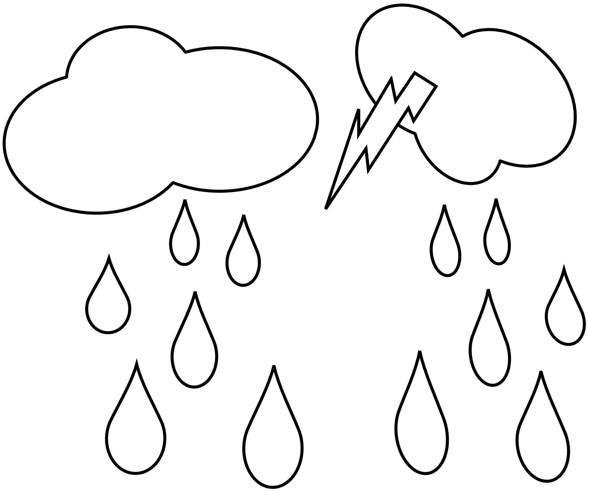 1979x1656 Rain Cloud Clipart Black And White Clipart Panda