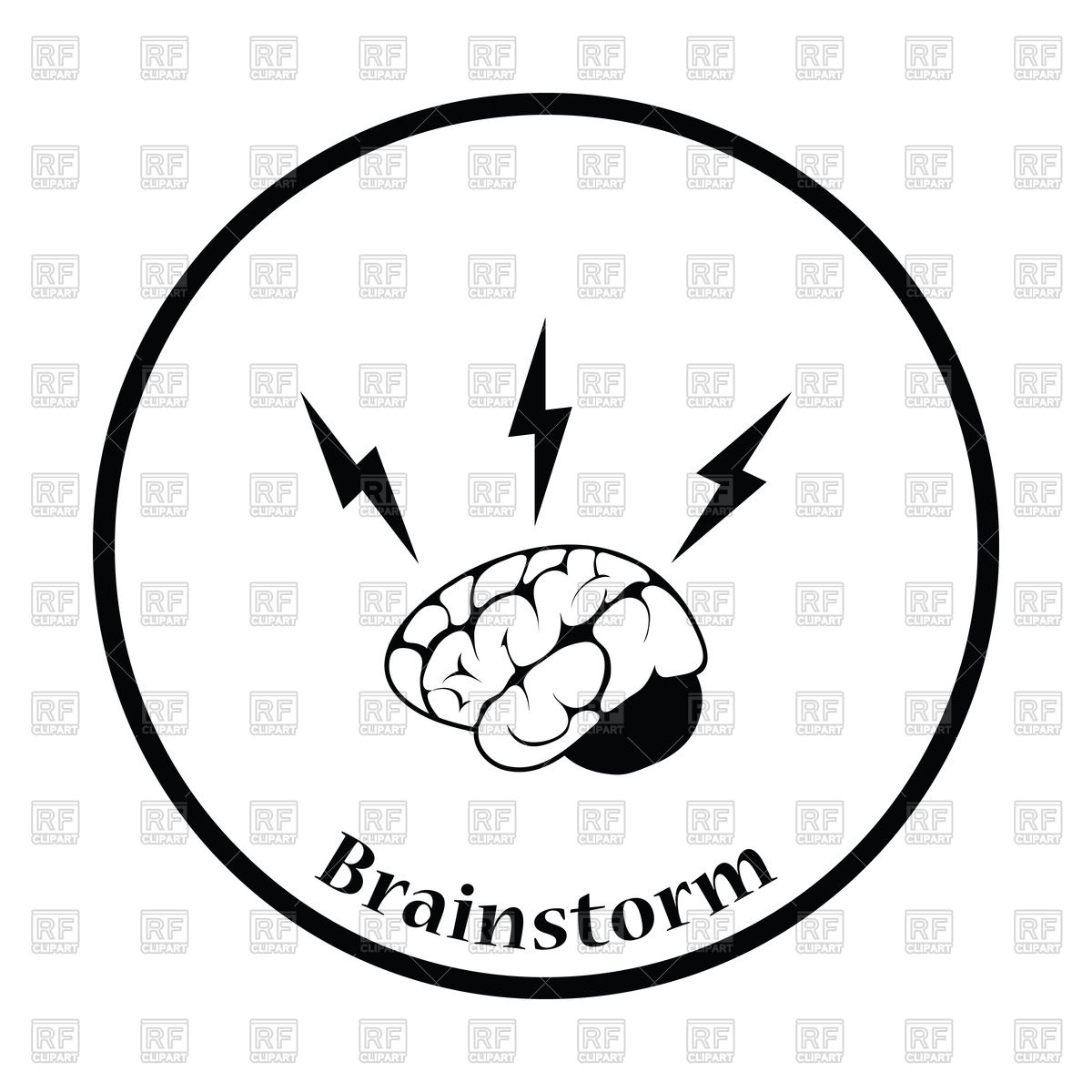 1200x1200 Brain And Lightning Icon