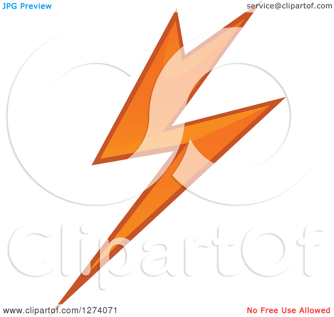 1080x1024 Orange And Blue Lightning Bolt Clipart