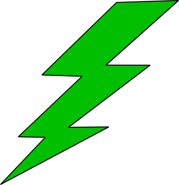 576x595 Green Lightning Bolt Clipart