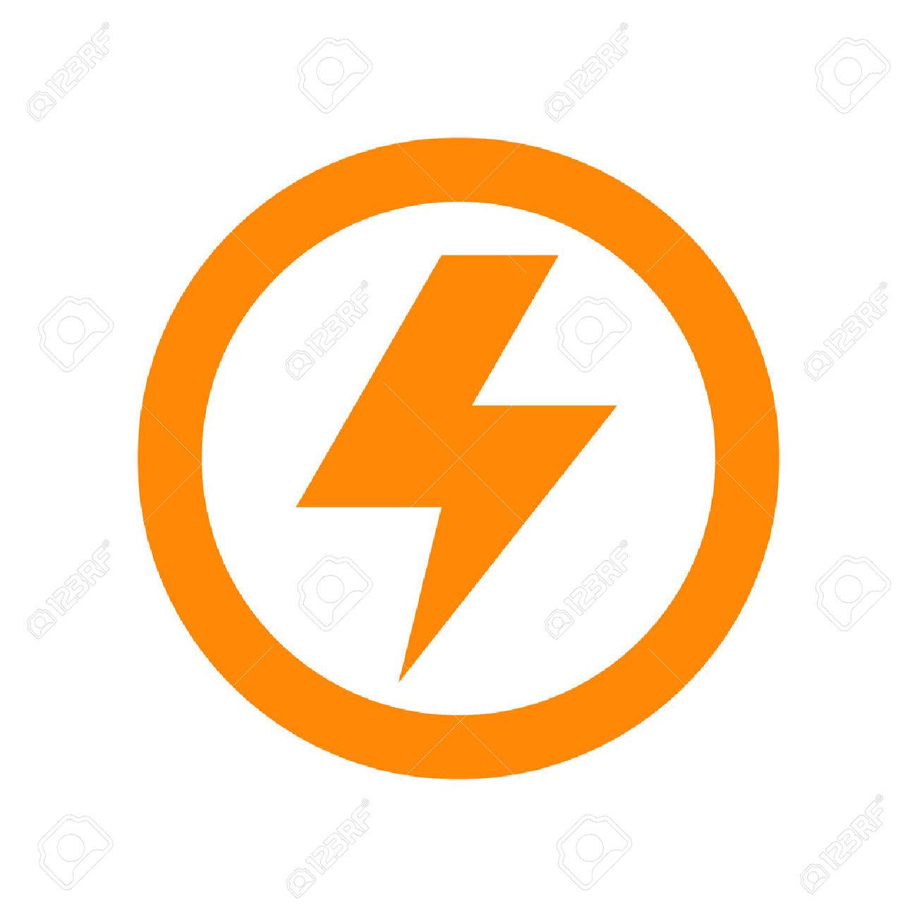 1300x1300 Lightning Bolt Sign Isolated On White Background Royalty Free