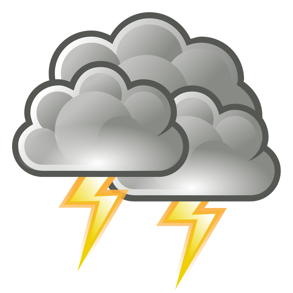 958x958 Lightning Cloud Clipart With No Background Collection