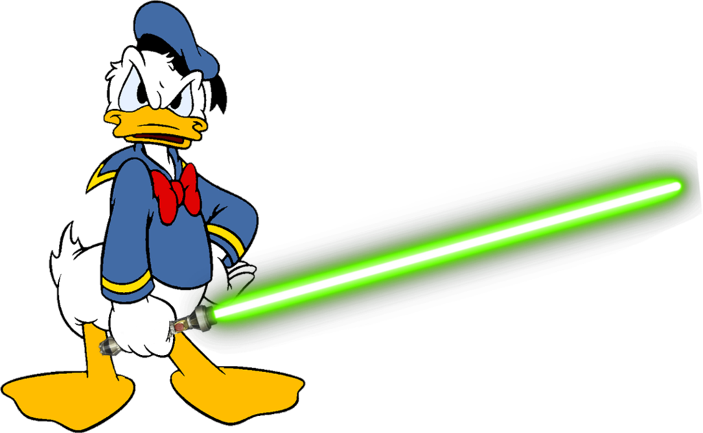 1024x632 Donald Duck With His Lightsaber By Darthraner83