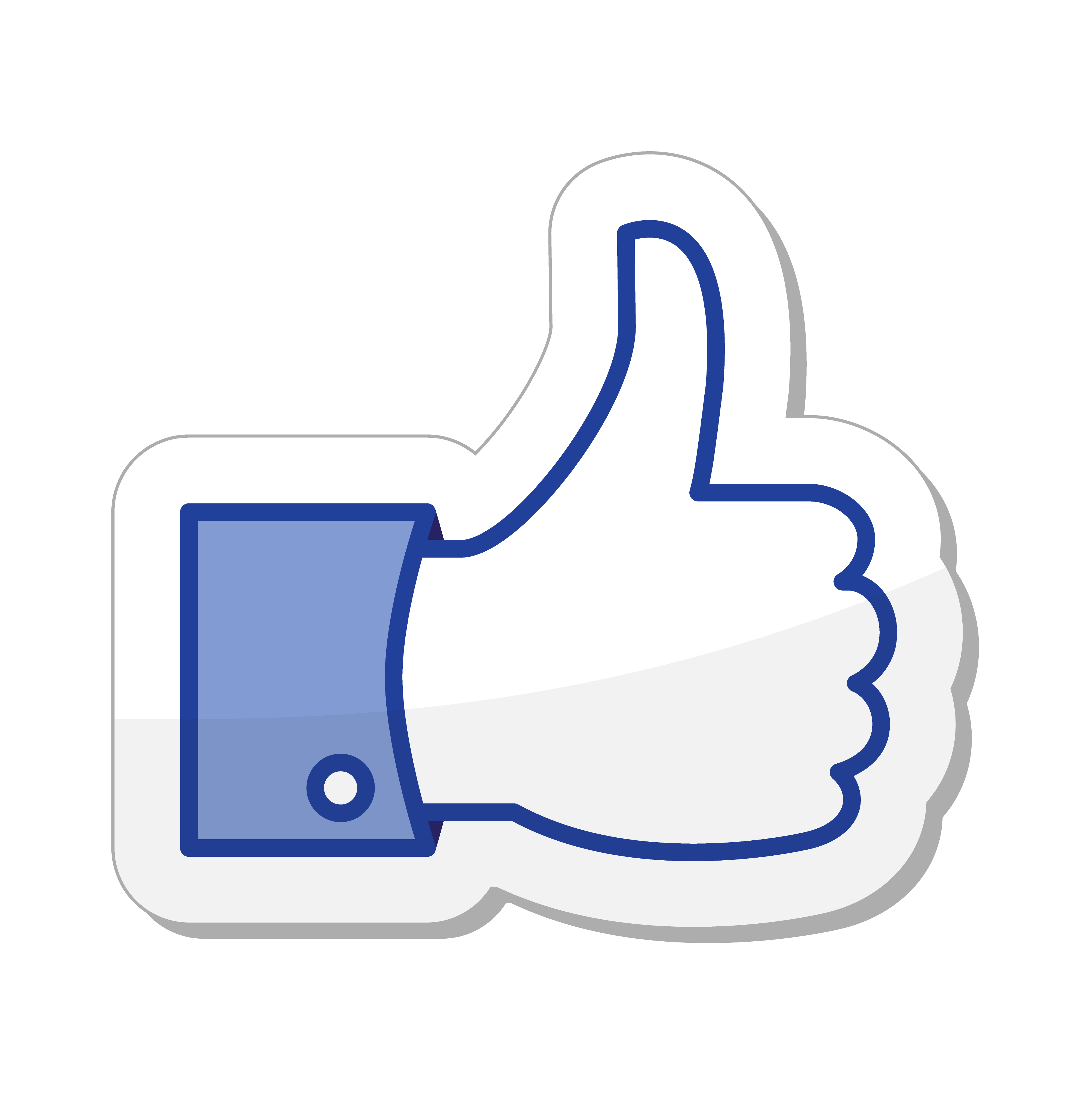 4000x4007 Facebook Thumbs Up Clip Art