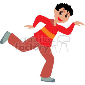 300x300 Royalty Free A Boy Dancing And Walking Like An Egyptian 369920