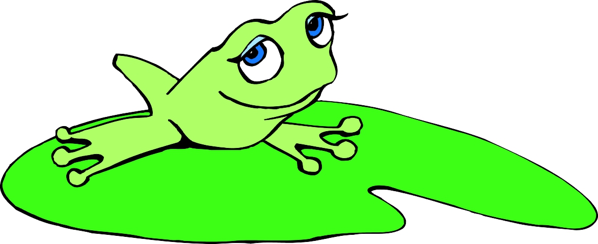 1174x480 Best Cute Frog On Lily Pad Clipart
