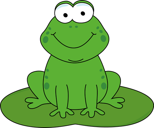 500x415 Cartoon Frog On A Lily Pad Clip Art