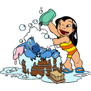 300x300 Disney Stitch Brushing Teeth Art