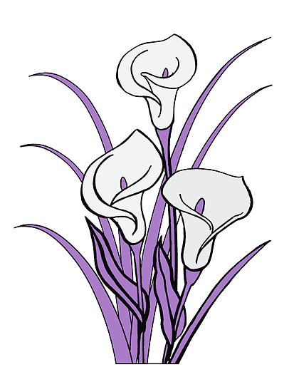 413x550 Lily Clipart Line Drawing