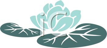 350x158 Royalty Free Clipart Image Lily Pad Stencil Design