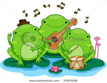 450x350 Hopping Frog Lily Pad Clipart Cliparthut