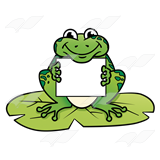 160x160 Abeka Clip Art Frog Holding A Lily Pad