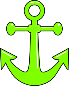240x298 Lime Green Anchor Clip Art