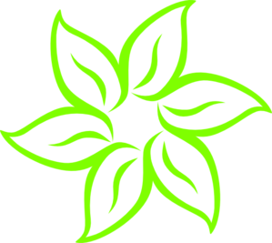 299x267 Lime Green Flower Clip Art
