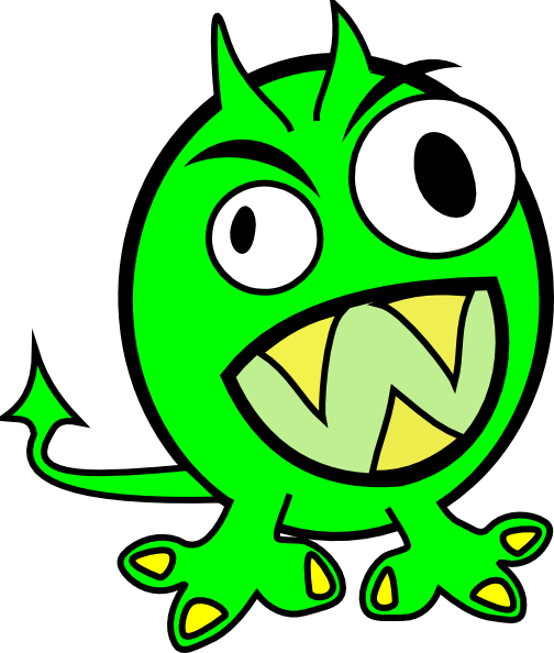 504x594 Lime Green Monster Clipart