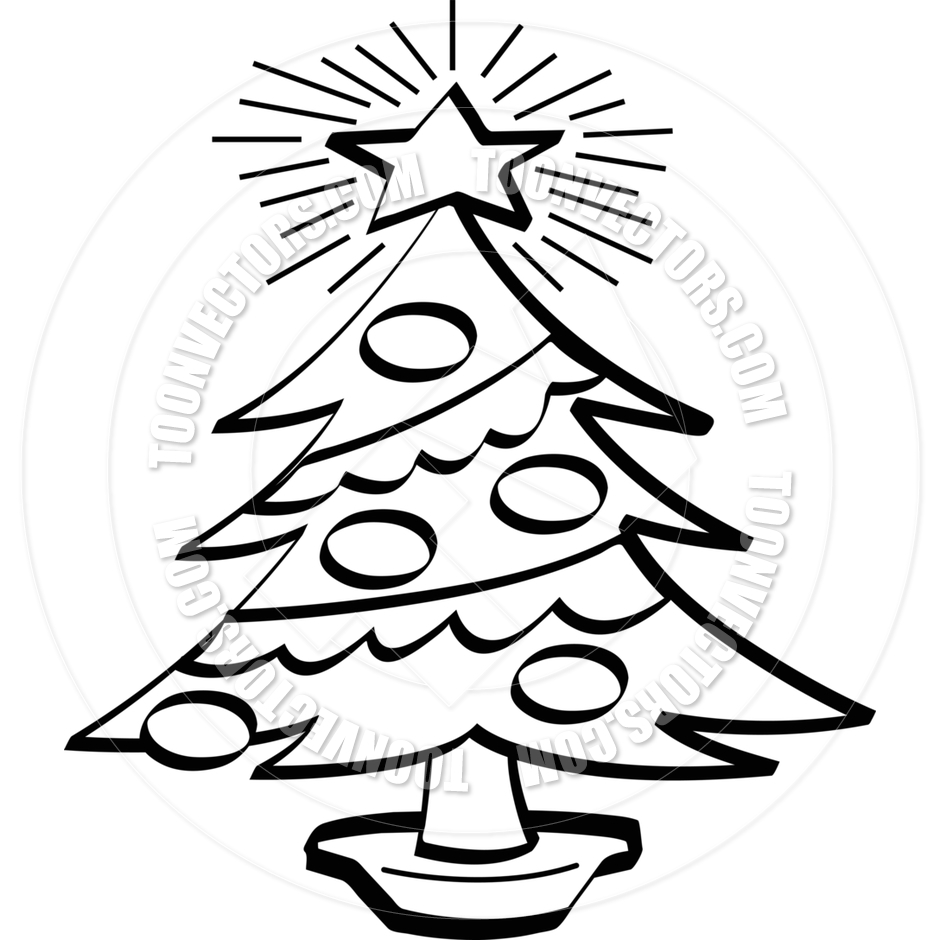 940x940 Cartoon Christmas Tree Vector Illustration By Clip Art Guy Toon