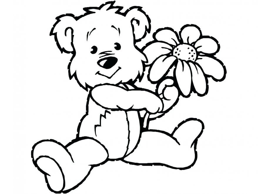 878x659 Drawing Teddy Bear Coloring Sheets For Your Download Pages With 62
