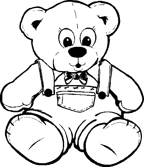 490x567 Marvelous Teddy Bear Coloring Pages 74 With Additional Line