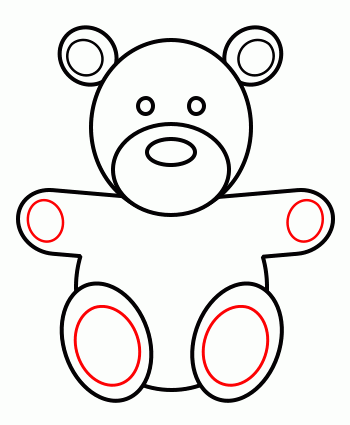 350x425 Teddy Bear Drawing Step By Step To Draw A Teddy Bear Free