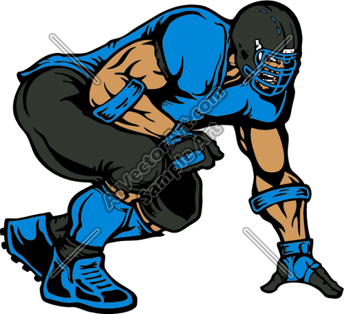 500x456 Football Clipart Defensive Line