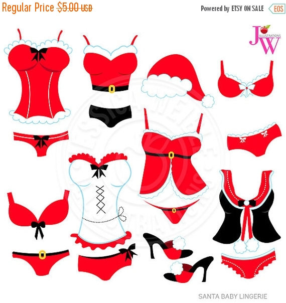 570x604 Sale Santa Baby Lingerie Cute Digital Clipart Lingerie