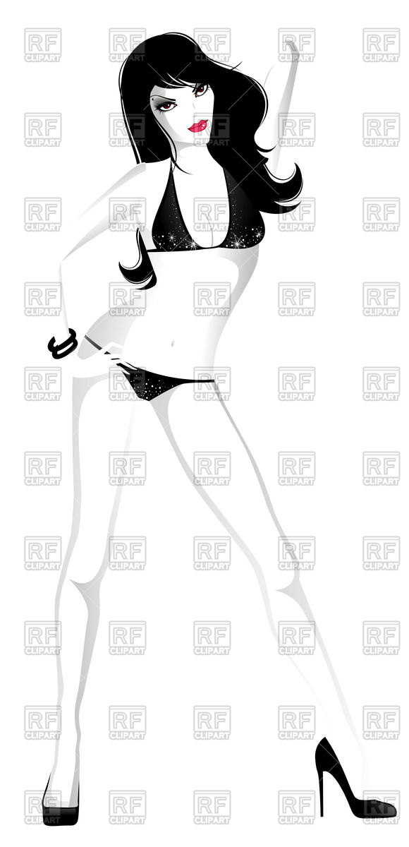 580x1200 Sexy Woman In Shiny Lingerie Royalty Free Vector Clip Art Image