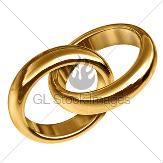 325x325 Gold Wedding Rings Linked Together Gl Stock Images