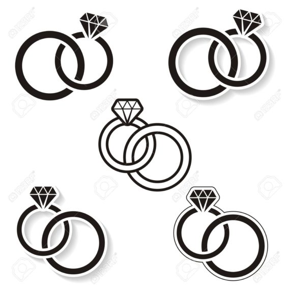 Linked Wedding Rings Clipart | Free download on ClipArtMag