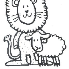 268x268 Lion And Lamb Coloring Pages Az Coloring Pages Lion Lamb Coloring