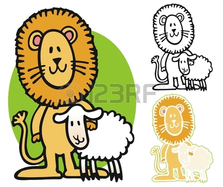 450x377 268 Lion Lamb Stock Vector Illustration And Royalty Free Lion Lamb