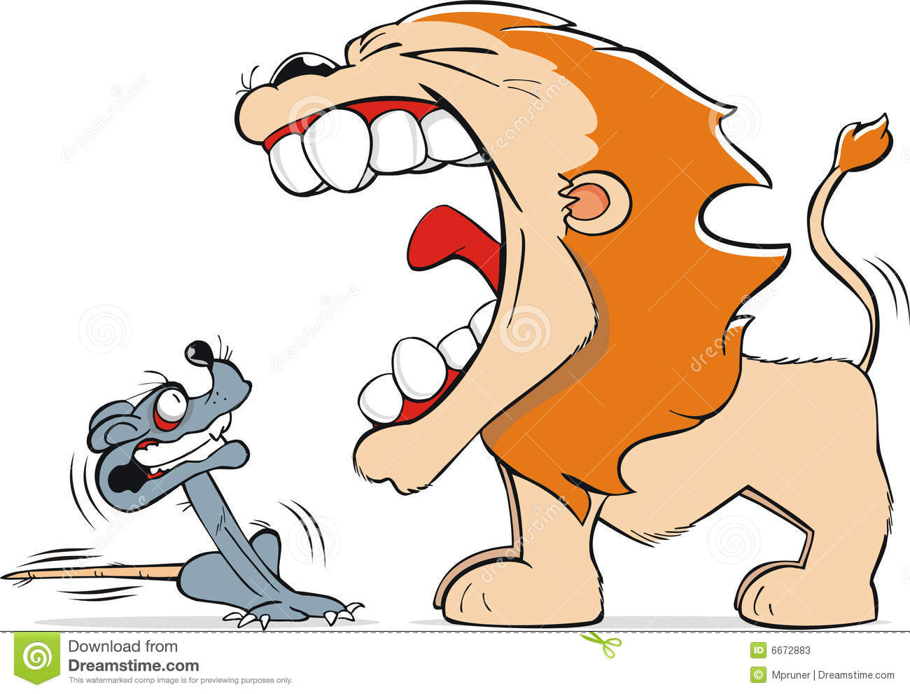 1300x991 Mouse And Lion Clipart