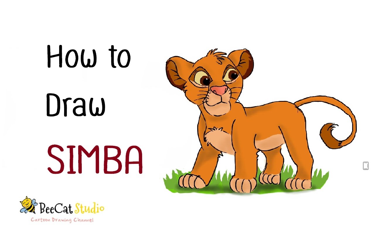 1280x800 How To Draw Simba (Cartoon Lion)