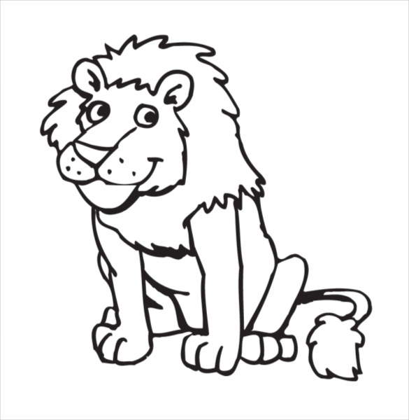 585x600 Lion Drawing Template Free Pdf Documents Download Free