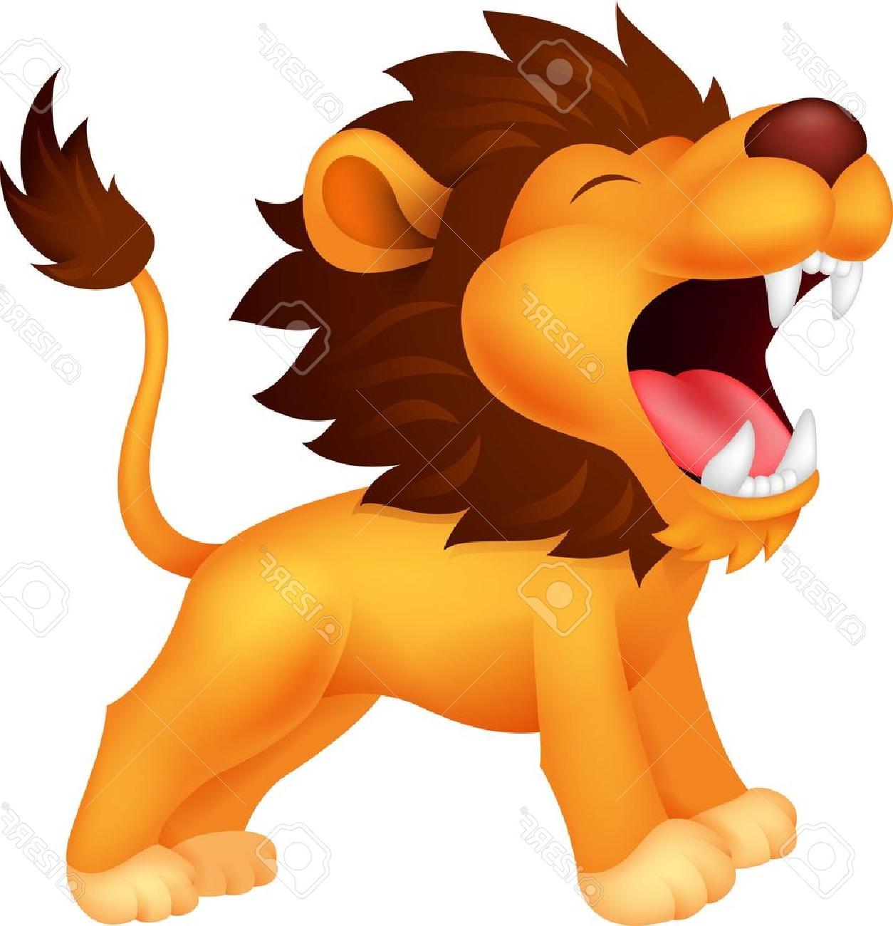 1254x1300 Unique Lion Cartoon Roaring Stock Vector Drawing File Free