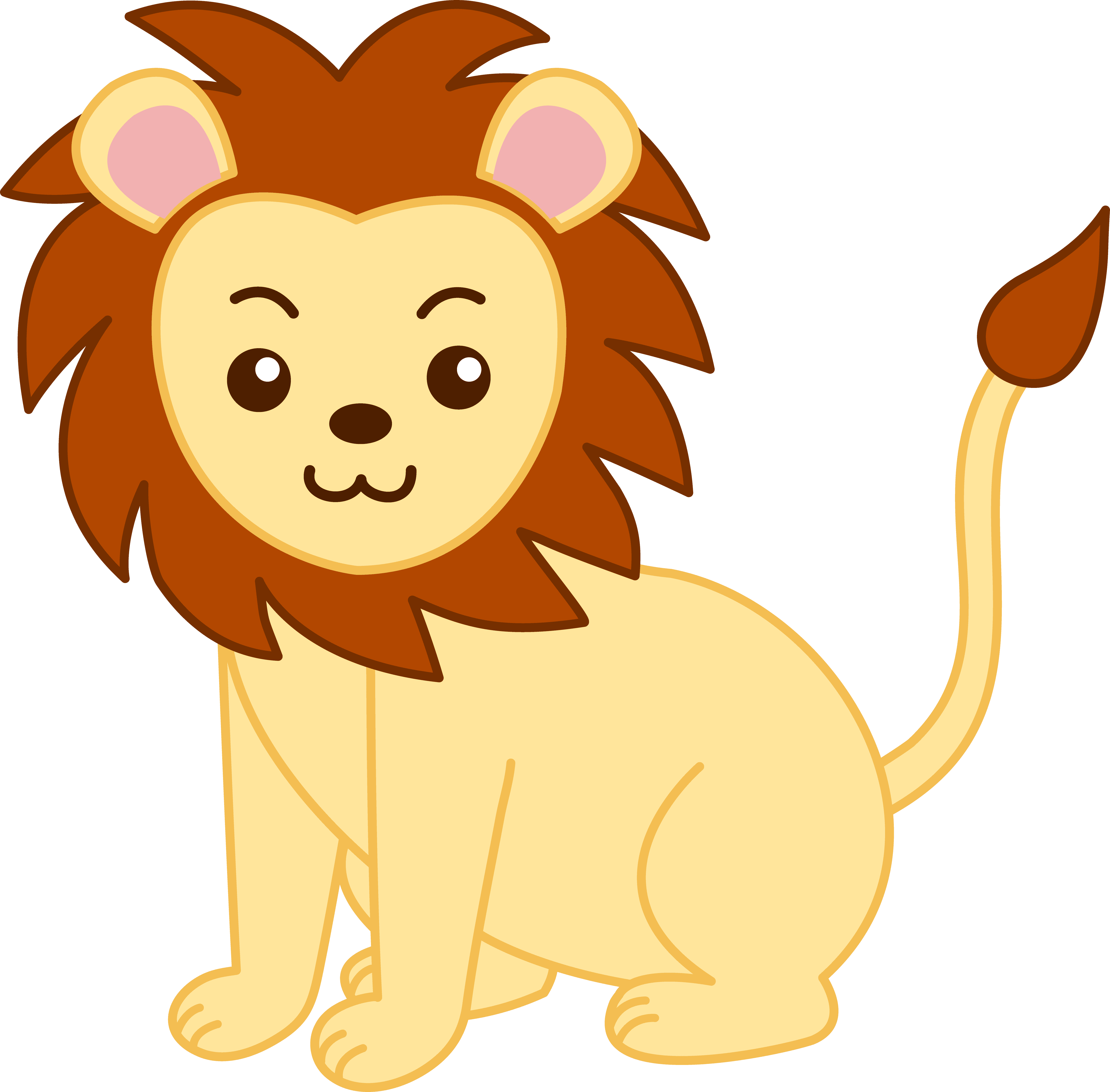 5171x5087 Little Golden Lion Clip Art
